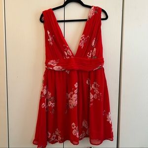 Lulus Red Flowy Dress XL